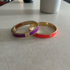 Kate Spade Purple and pink Enamel Bangles